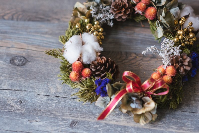 Fleurir朵朵时光 | 挪威之森 圣诞花圈 干燥花圈 可定制 - 植栽/盆栽 - 植物．花 