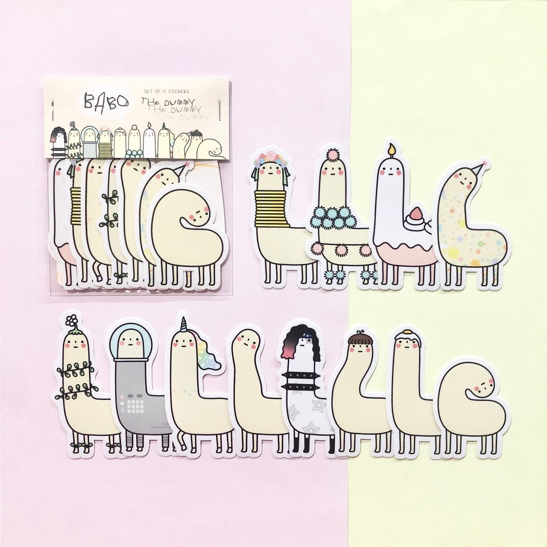 Pabo the Dummy 贴纸组 - 贴纸 - 纸 多色
