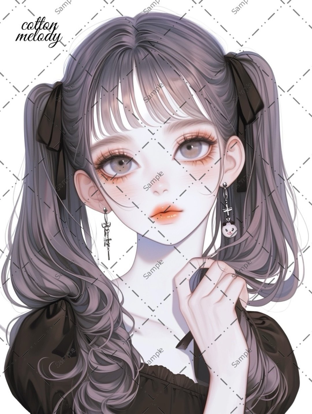original sticker no.1554 人物贴纸 原创贴纸 人物贴纸 女孩贴纸 原创人物贴纸 - 贴纸 - 纸 