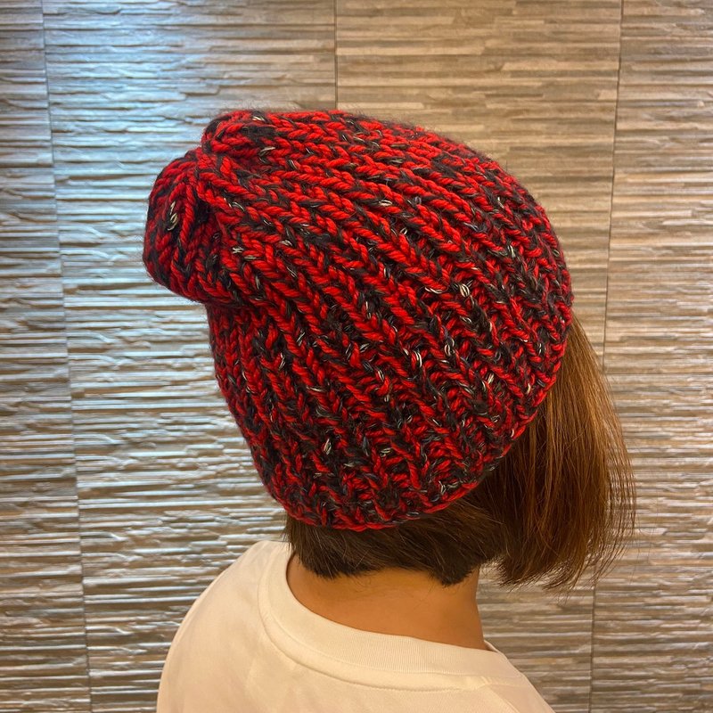 纯手工手织毛帽 - 南美羊驼/羊毛帽 共有四色可选择 - 帽子 - 羊毛 多色