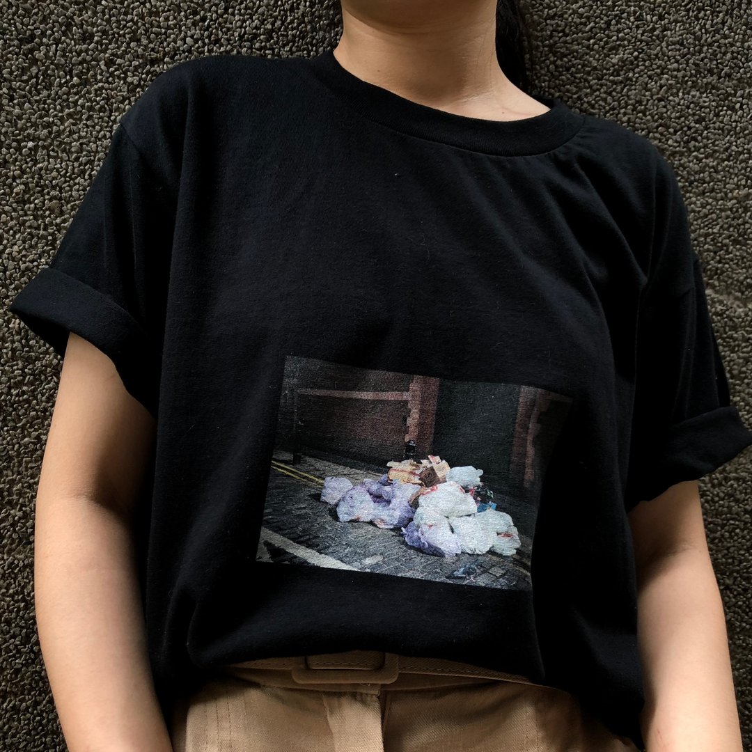 garbage/t-shirt 上衣 - 女装 T 恤 - 棉 黑色