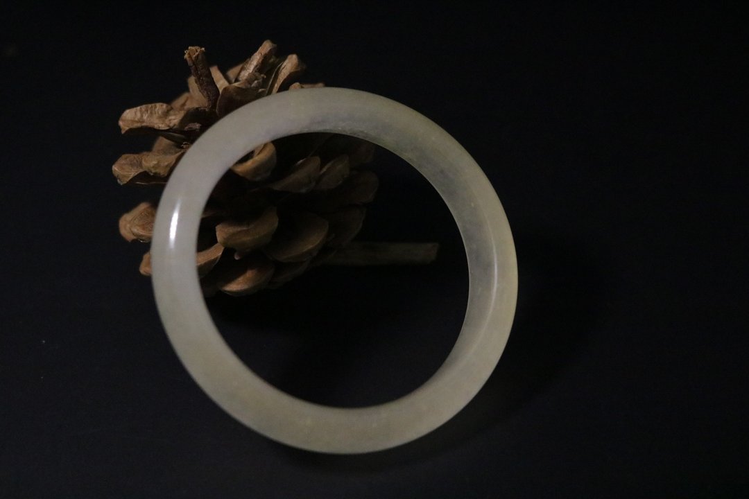 冰透莲藕色和田玉手镯天然手环礼盒装 - 手链/手环 - 半宝石 卡其色
