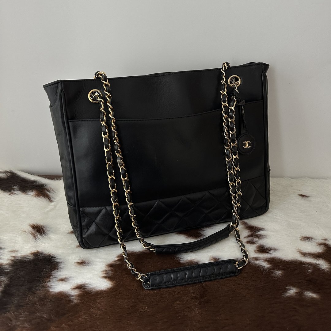 中古包 Chanel 香奈儿 CC 肩背包 - 手提包/手提袋 - 真皮 黑色