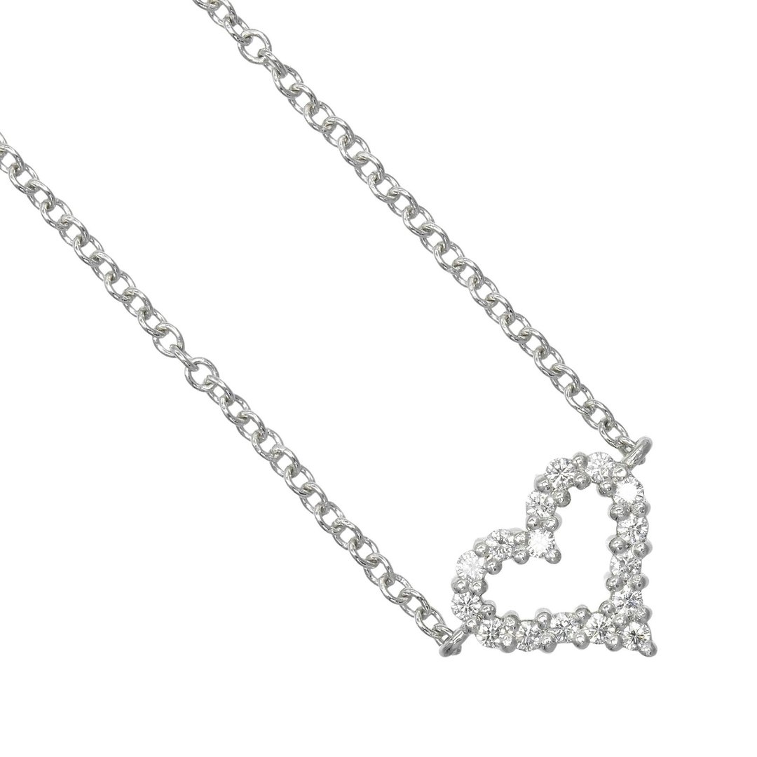 [日本直送] Tiffany Sentimental Heart 项链 超迷你 Pt950 铂金钻石约 2.58 克 TIFFANY&Co. [二手] - 项链 - 贵金属 银色