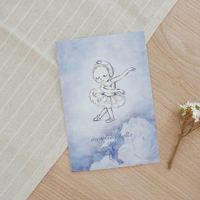 伊之珂芭蕾 | Q版天鹅湖 明信片 - 卡片/明信片 - 纸 白色