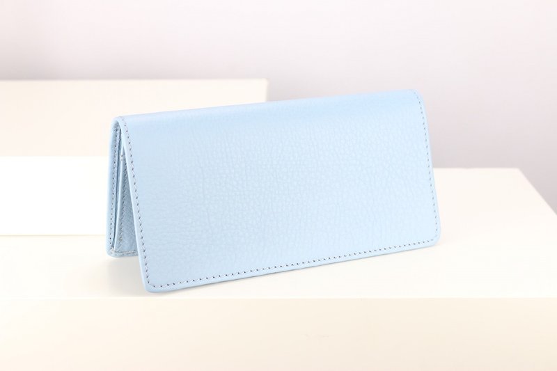 P010 Long Wallet - Sky blue - Genuine leather - 皮夹/钱包 - 真皮 蓝色