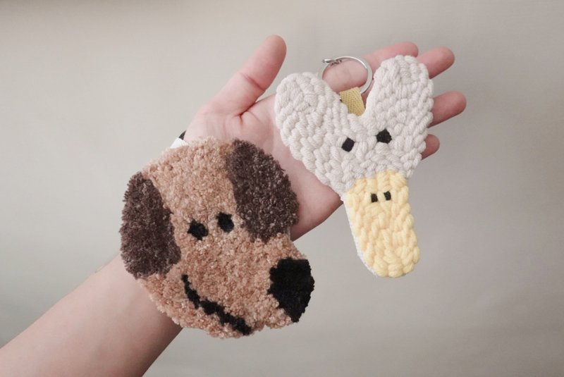 【手作体验】戳戳绣毛线吊饰 台北手作 一人成团 初学者ok 赠饮品 - 编织/羊毛毡/布艺 - 棉．麻 