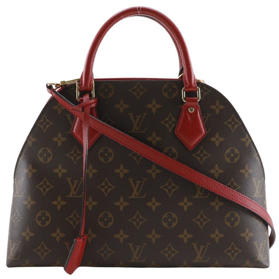 【日本直送】 LOUIS VUITTON Alma Into Bag 2WAY M41779 Monogram 帆布 红棕/红 SP1176 【二手】 - 手提包/手提袋 - 人造皮革 咖啡色
