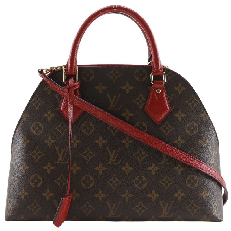 【日本直送】 LOUIS VUITTON Alma Into Bag 2WAY M41779 Monogram 帆布 红棕/红 SP1176 【二手】 - 手提包/手提袋 - 人造皮革 咖啡色
