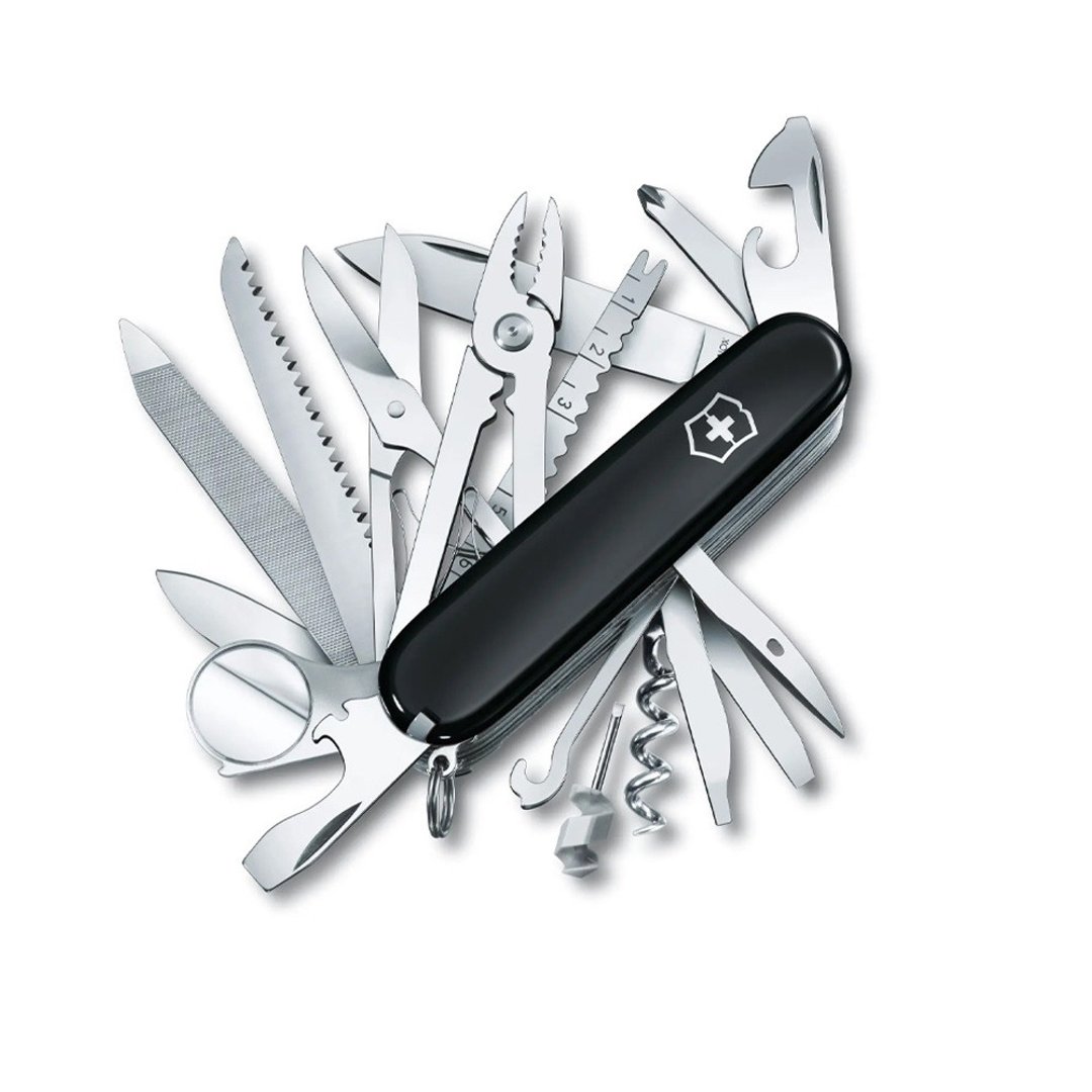 VICTORINOX 瑞士维氏 Swiss Champ冠军刀 33用 91mm 黑 1.6795.3 - 露营用品 - 不锈钢 黑色