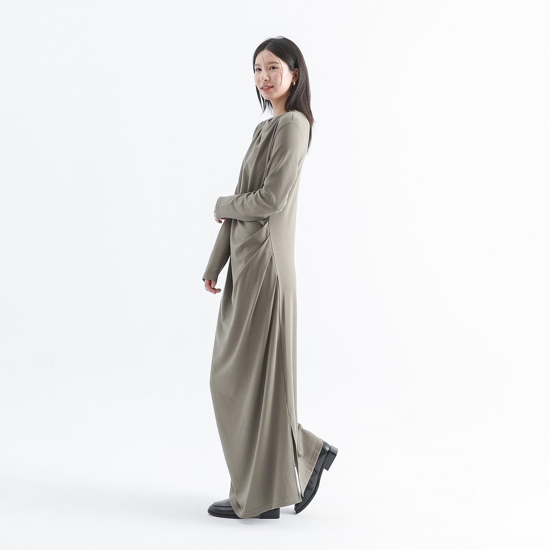 Yujie_玉洁皱褶洋装_24AF108_绿 - 女装上衣 - 聚酯纤维 绿色