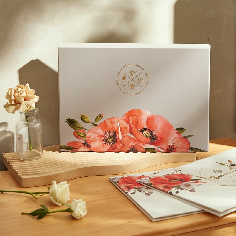 结婚书约盒装套组 / 蜂蜜誓言Bee with me (附书约纸)【快速出货 - 婚礼誓言书 - 纸 白色