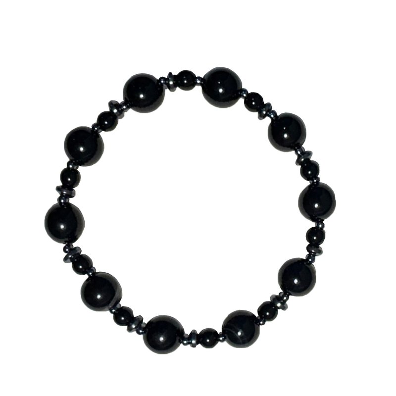 丝绒黑玛瑙宝石手链 038 - 手链/手环 - 宝石 黑色