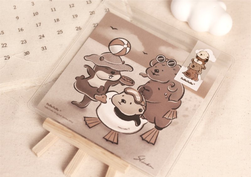 阳光沙滩派对 厚磅质感小卡 双面 13*13 cm - 卡片/明信片 - 纸 白色