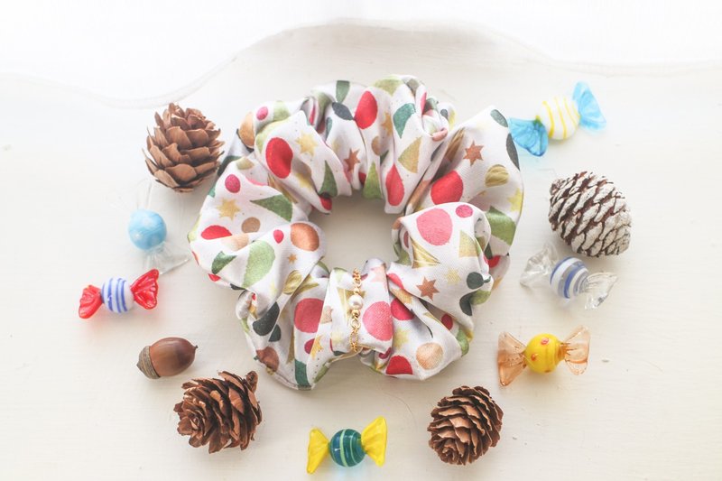 甜蜜礼赞－白昼∣原创印花设计手工【大肠发圈】圣诞饰品 - 发饰 - 聚酯纤维 多色