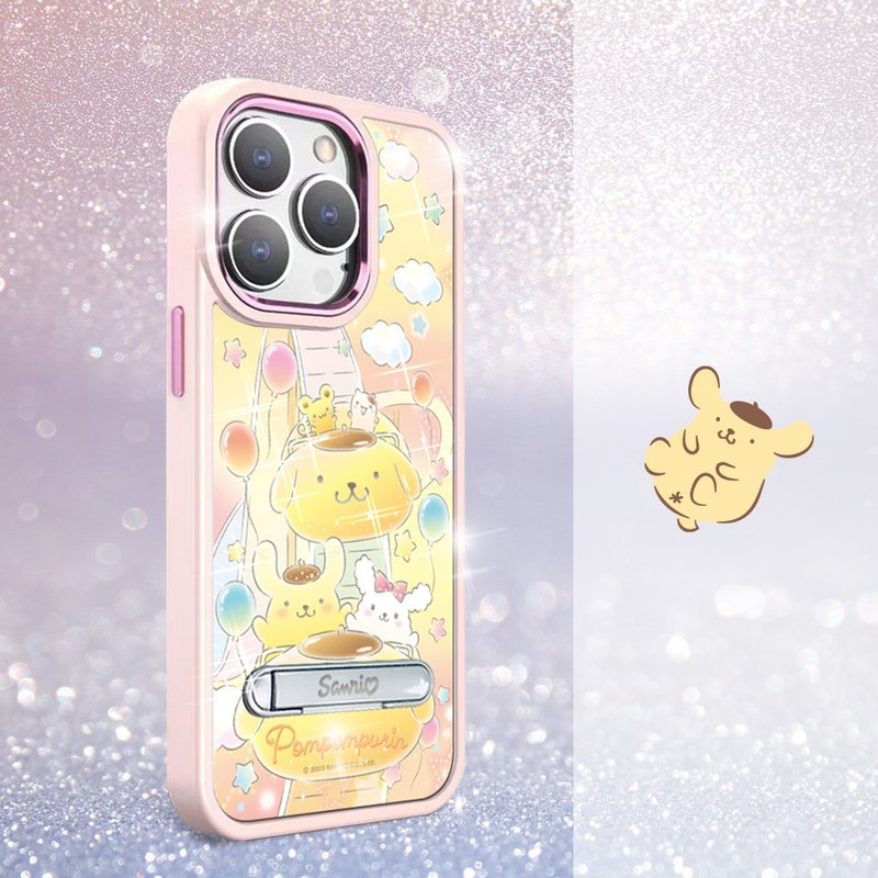 三丽鸥iPhone15 14系列军规防摔铝合金立架手机壳-乐园布丁狗 - 手机壳/手机套 - 其他材质 多色