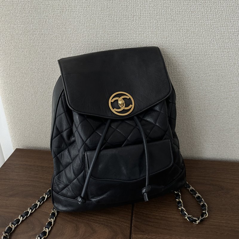 CHANEL 香奈儿 Matelassé 羊皮 后背包 - 后背包/双肩包 - 真皮 黑色