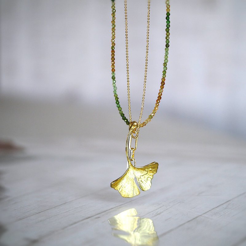 电气石秋季渐变项链 - 项链 - 半宝石 金色