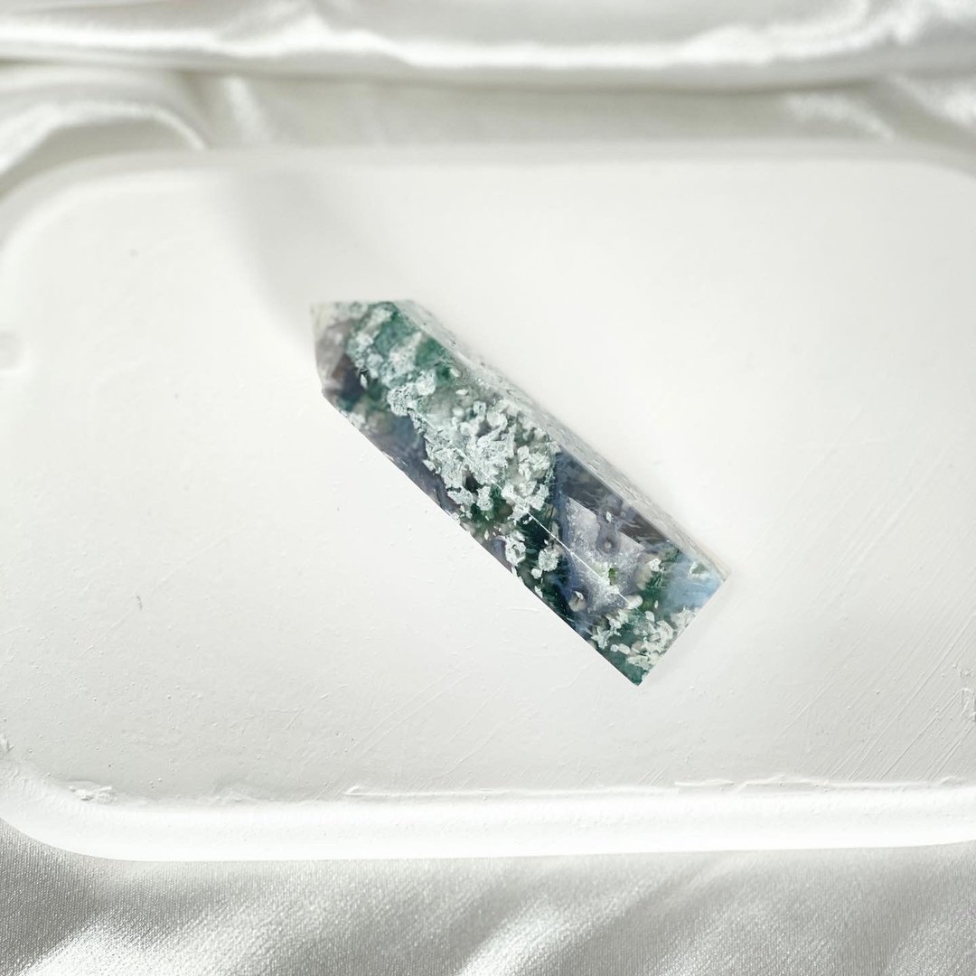 墨西哥 水草玛瑙晶柱 - 摆饰 - 水晶 多色