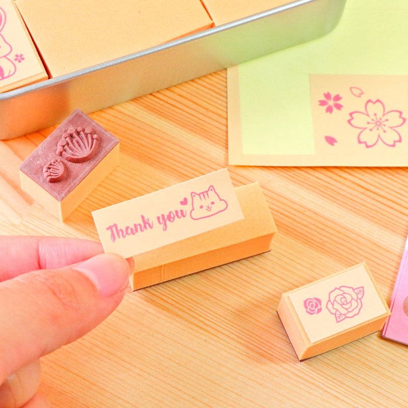 我的祝福铁盒印章组-松鼠小兔的花草物语 FB10 - 印章/印台 - 其他材质 