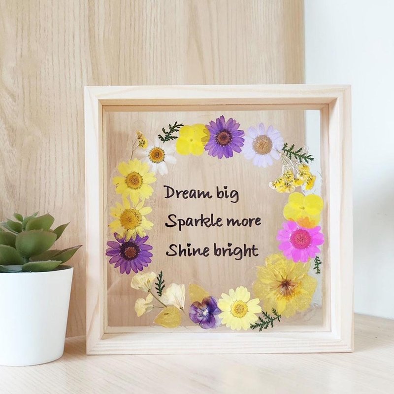 【定制】押花透明胶片相框 毕业季礼物|周年纪念  生日  自选文字 - 画框/相框 - 塑料 