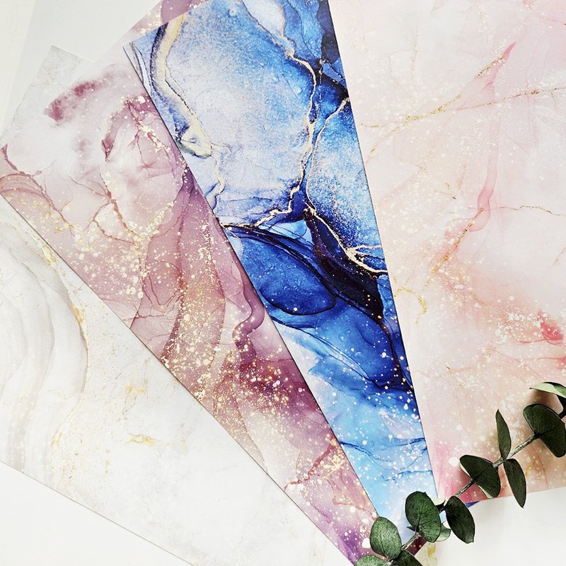 大理石 A4 图案纸 - 笔记本/手帐 - 纸 黑色