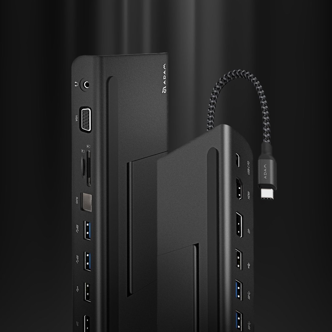 Hub Pro USB-C 11 合 1 多功能转接器 - 电脑配件 - 其他金属 黑色