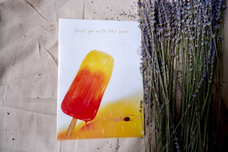 【Lets go with the flow】 原创手绘 A4文件夹 - 文件夹/资料夹 - 塑料 