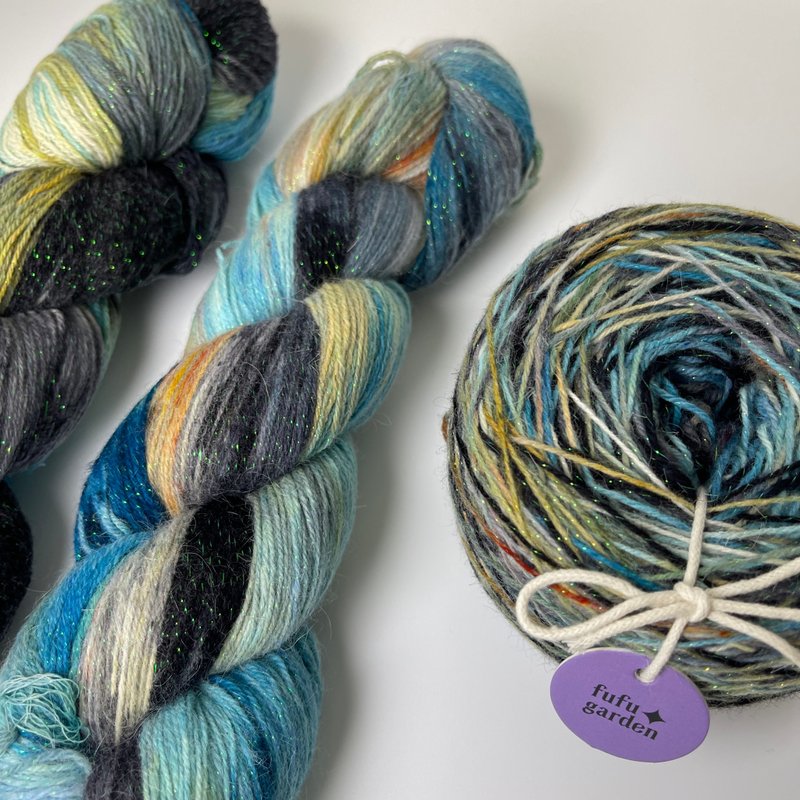 fufugarden手染線兔絨綿韻系列-兔寶夜幕-羊毛兔毛 - 编织/刺绣/羊毛毡/裁缝 - 羊毛 