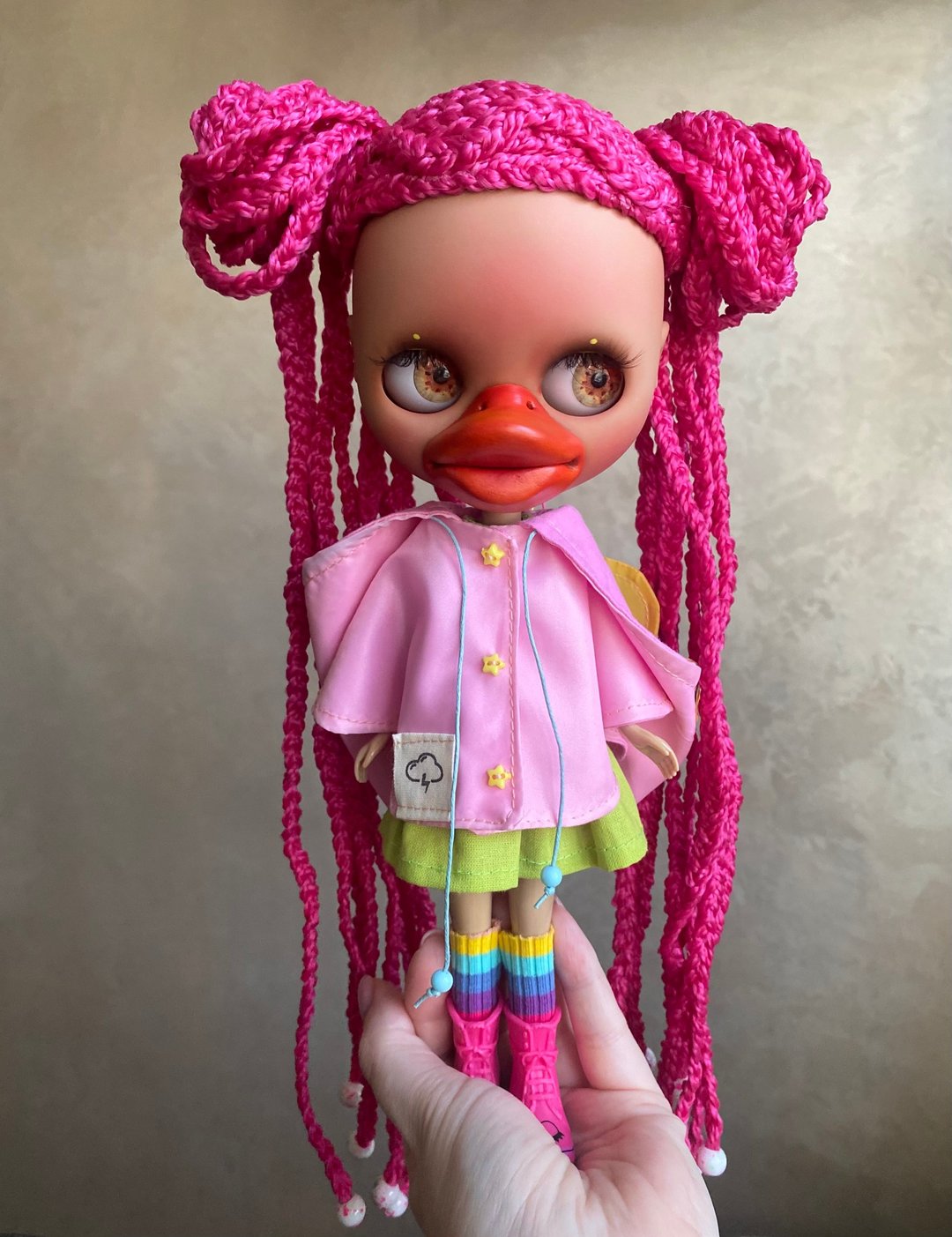 鸭 Blythe 娃娃订制 Blythe 娃娃 Ooak Blythe 带雕刻 - 玩偶/公仔 - 塑料 多色