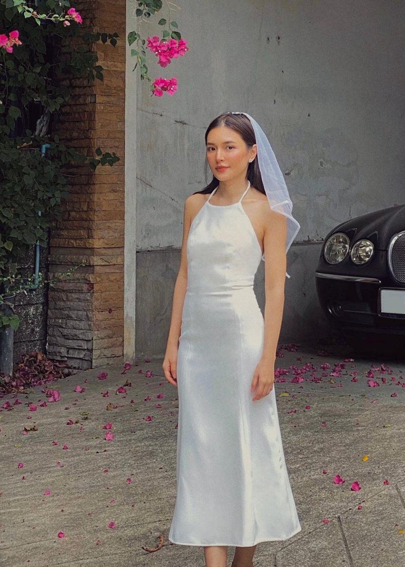 Celine Dress by Klara Love - 洋装/连衣裙 - 其他人造纤维 白色