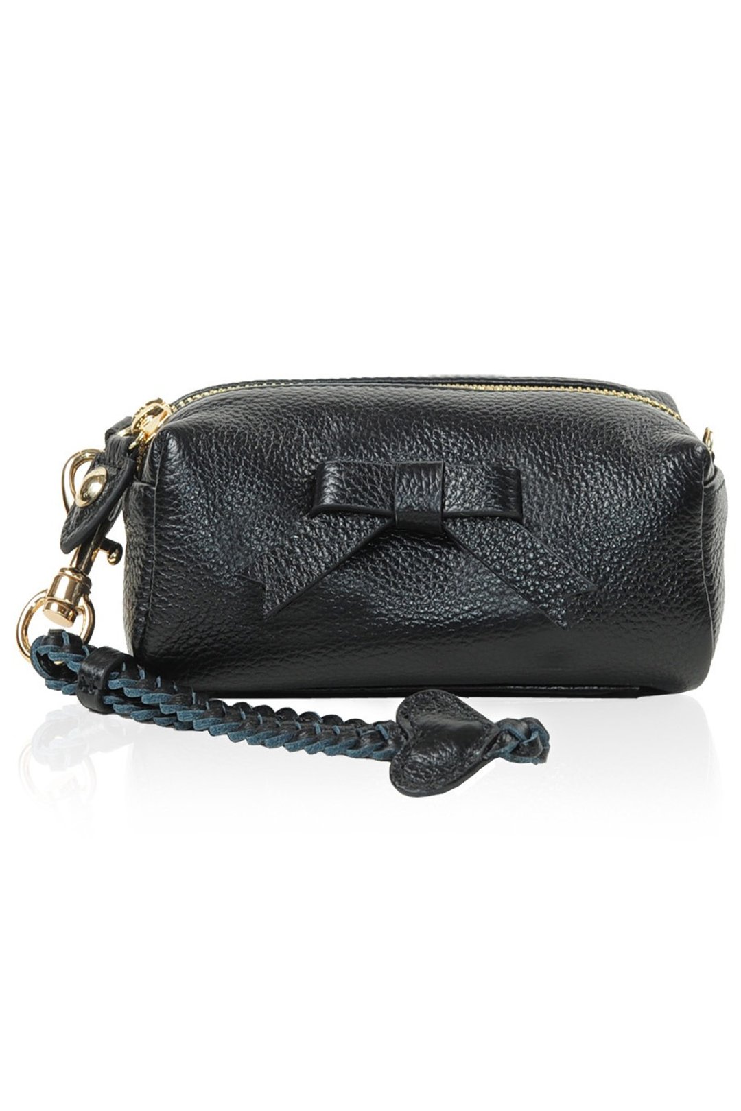 Bebe Leather Bag in Jet Black - 化妆包/杂物包 - 真皮 黑色