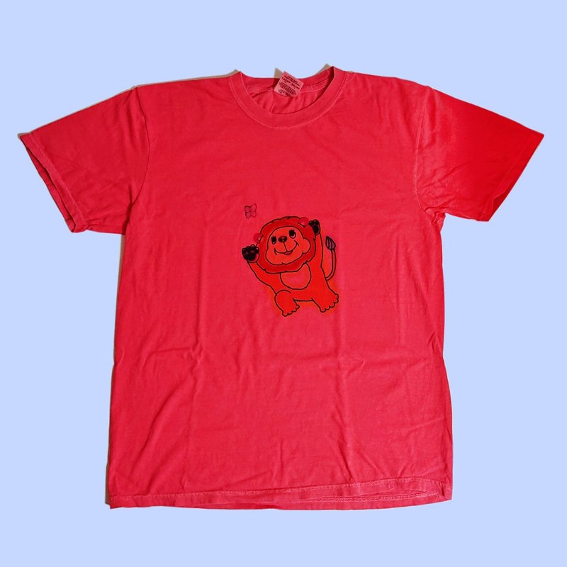 狮子 T - shirt - 女装 T 恤 - 棉．麻 多色