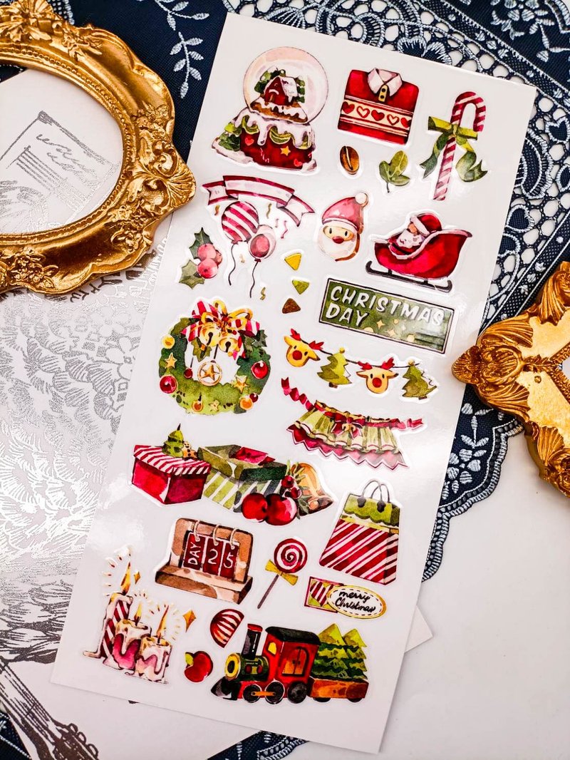 KR524聖誕節B_Christmas B/  轉印貼 - 贴纸 - 塑料 