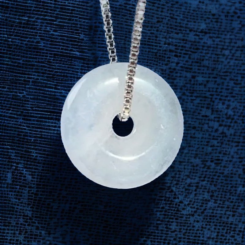 【愿·平安】冰种翡翠平安扣吊饰 | 天然缅甸玉翡翠A货 | 送礼 - 吊饰 - 玉石 透明