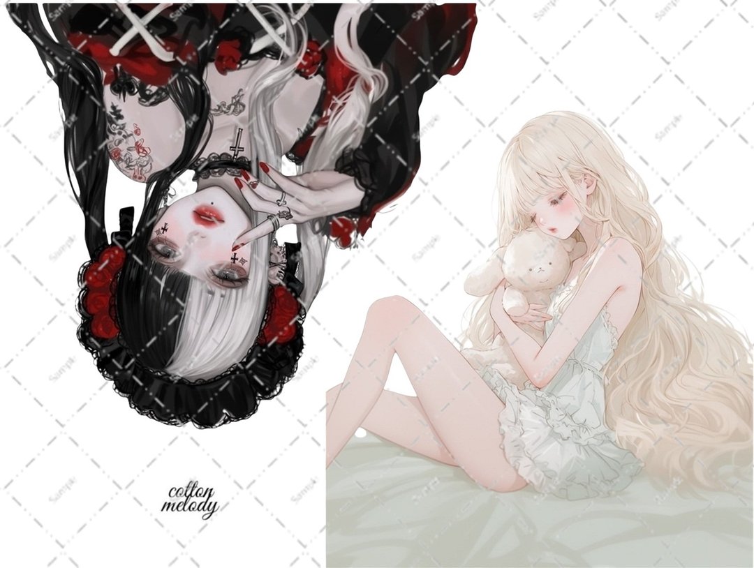 original sticker no.5848 人物贴纸 原创贴纸 人物贴纸 女孩贴纸 原创人物贴纸 - 贴纸 - 纸 