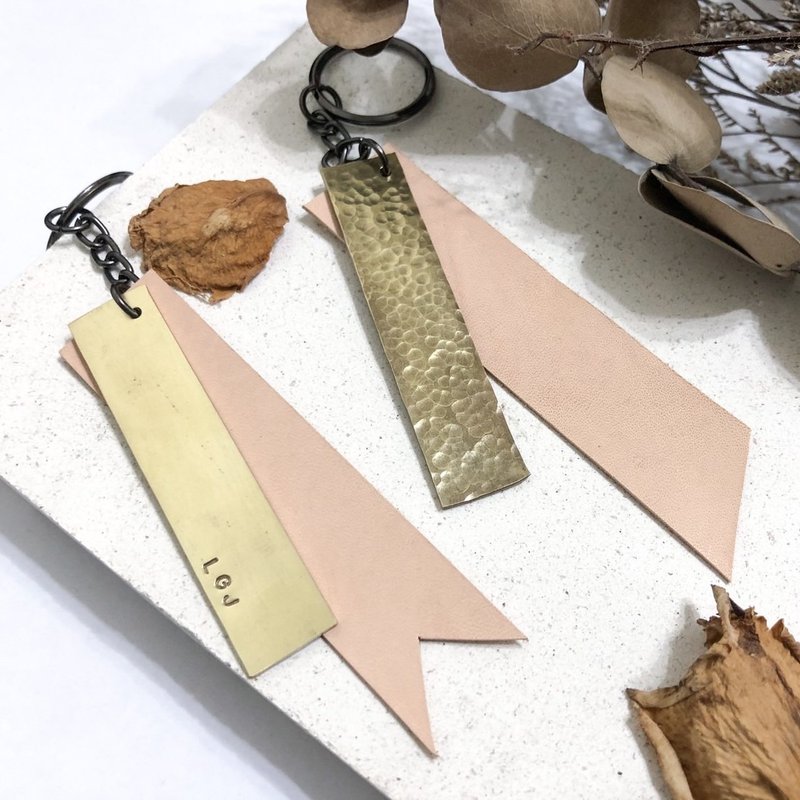 【体验季优惠】黄铜皮革钥匙圈/一人成班/金工皮革体验 - 金工/饰品 - 铜/黄铜 