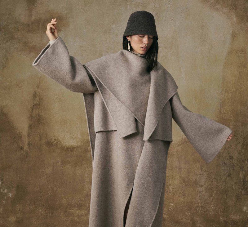 【小个子羊毛】新中式复古 宽松毛呢外套 - 女装休闲/机能外套 - 羊毛 灰色