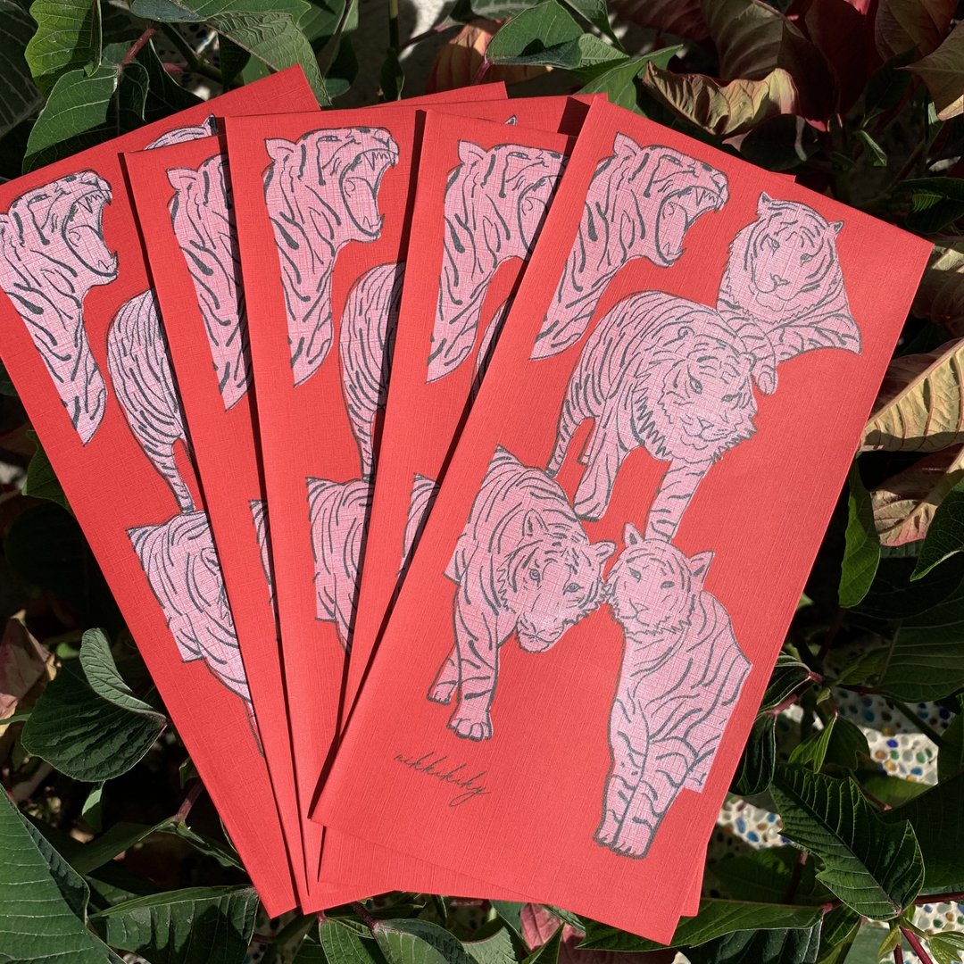 Risograph Museum X Nikkikiky 虎年红包袋 五入 - 红包/春联 - 纸 红色