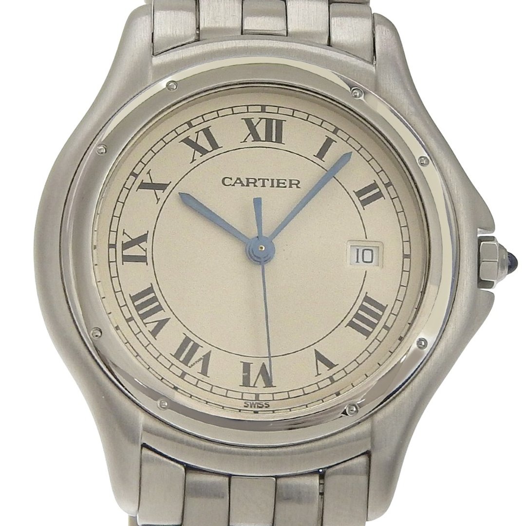 【日本直送】CARTIER Panthère Cougar LM 腕表 cal.87 W5002F5 不锈钢 石英 指针式显示 白色表盘 男士【二手】 - 女表 - 不锈钢 白色