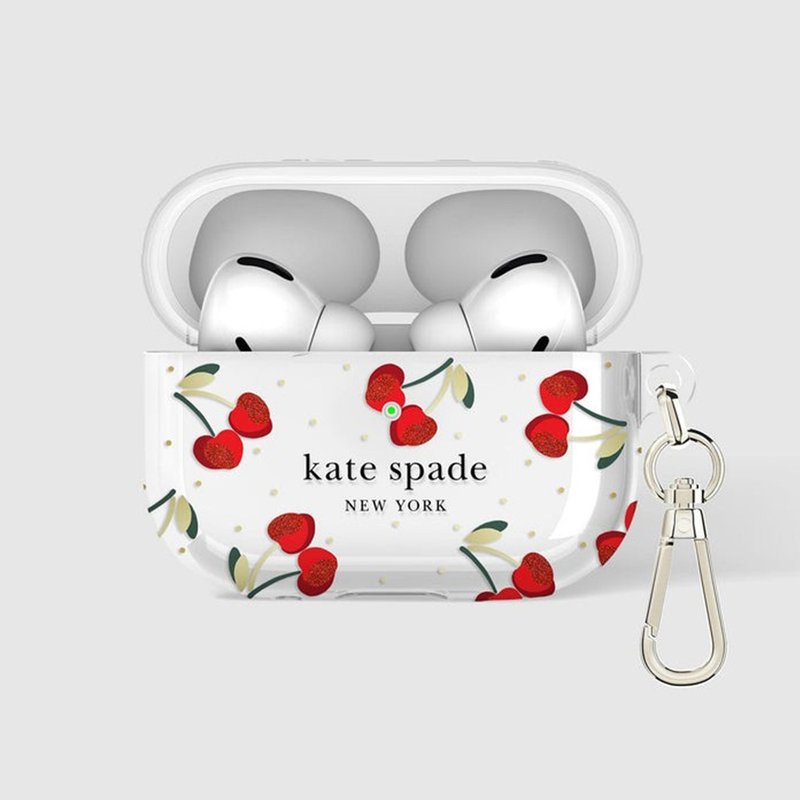 【kate spade】AirPods Pro (第1/2 代) 保护壳套  娇艳樱桃 - 耳机收纳 - 塑料 透明