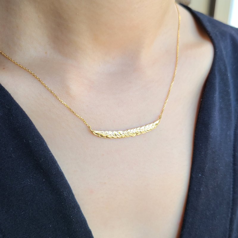 Hawaiian Maile Necklace / K18GP - 项链 - 纯银 金色