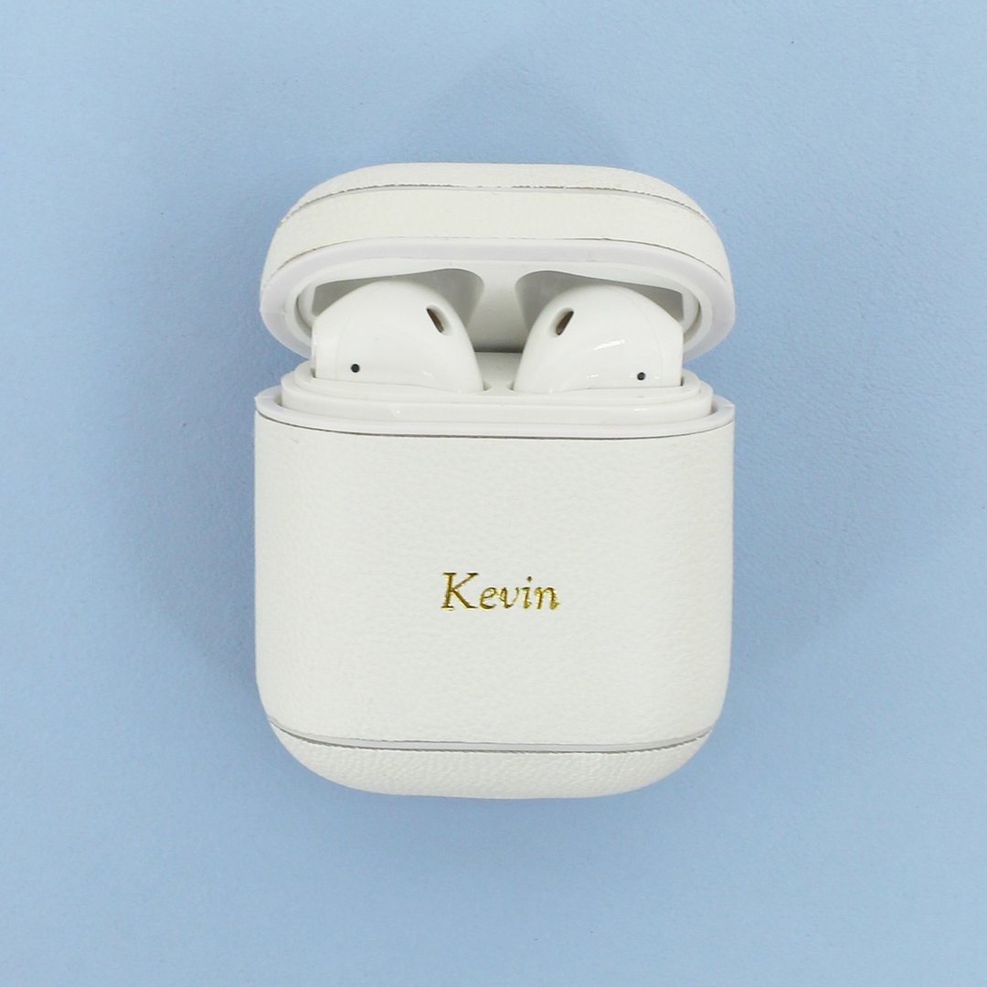 【换季特卖】真皮香草白马卡龙AirPods收纳皮套/AirPod保护套 - 数码小物 - 真皮 白色