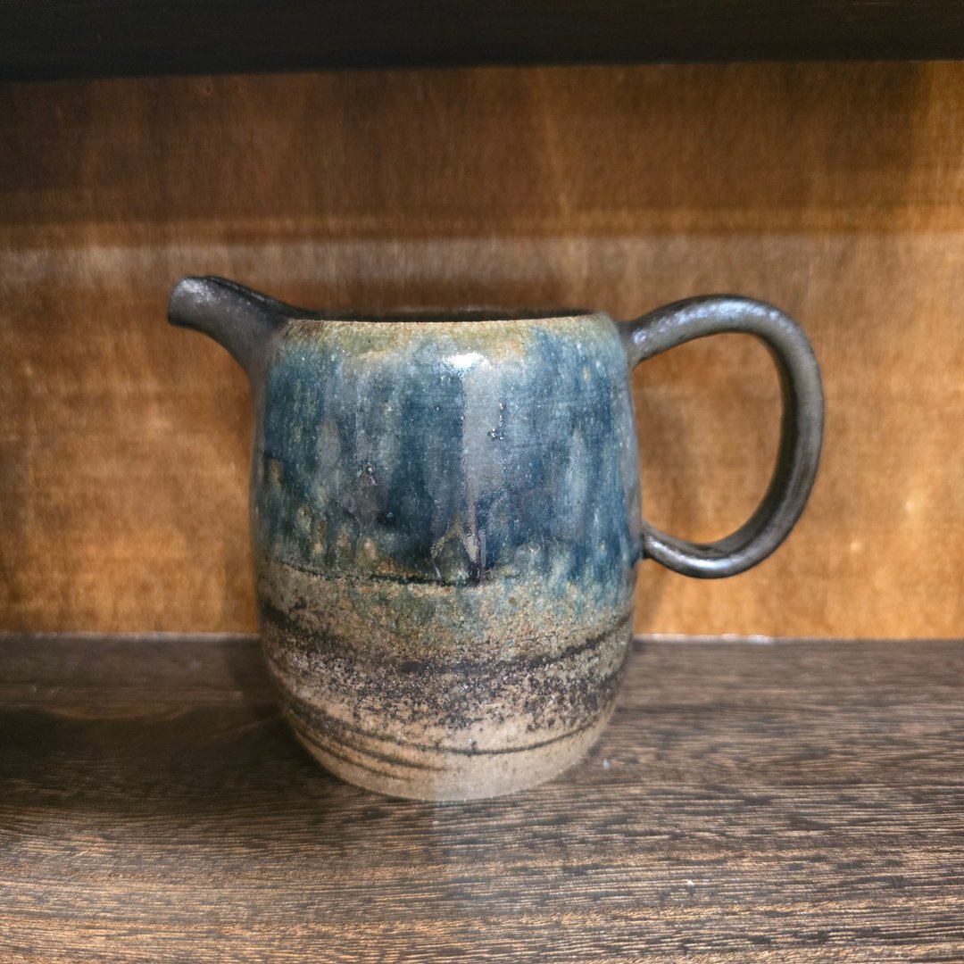 柴烧陶绞泥纹 / 奶壶 / 把手茶海 / 公道杯 / 匀杯 - 茶具/茶杯 - 陶 黑色