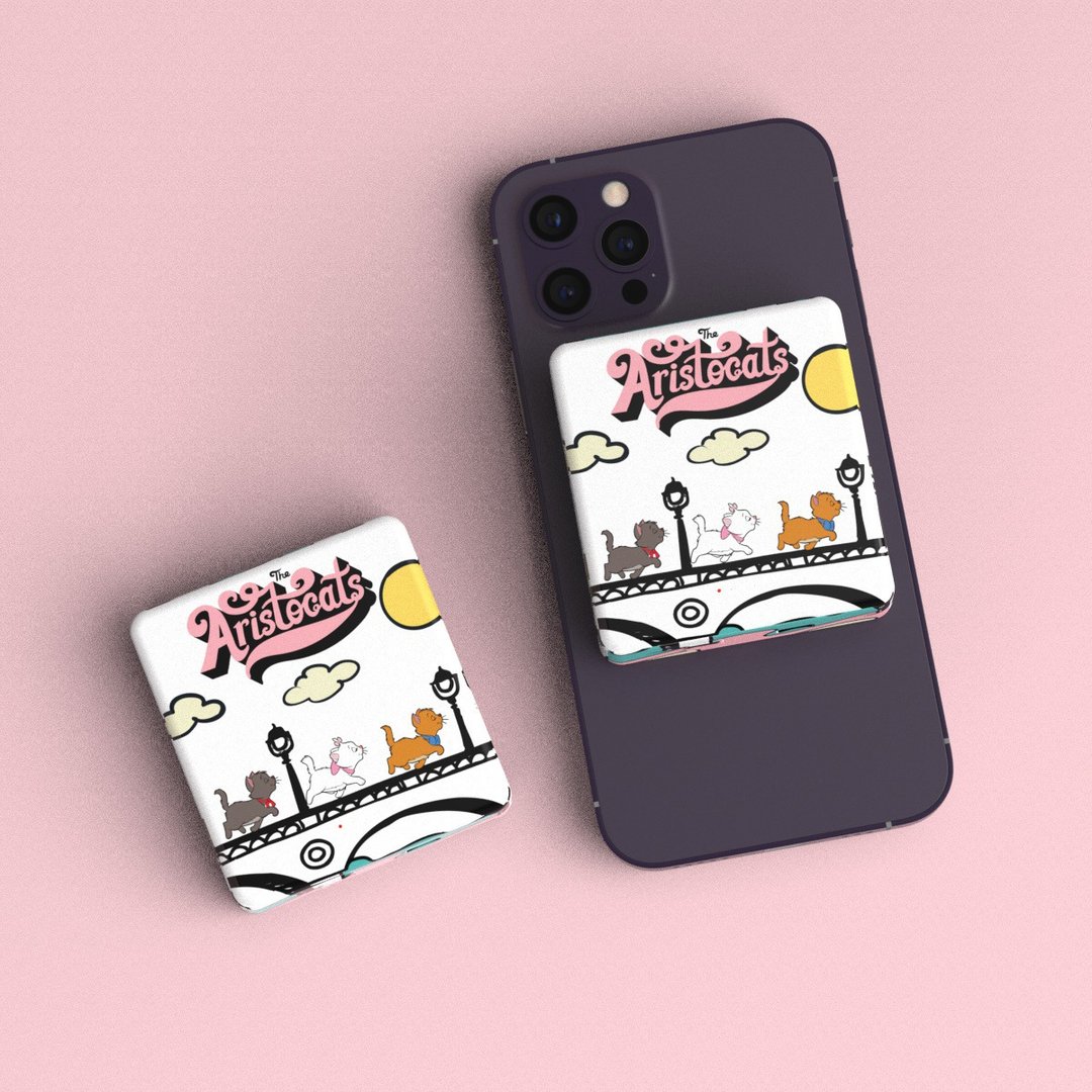 【限量】 迪士尼 8000mAh 磁吸式行动充电 - 富贵猫 - 充电宝/传输线 - 塑料 白色