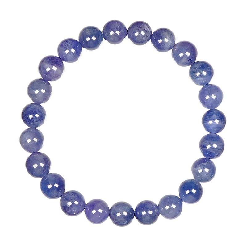 【正佳珠宝】坦桑石 高品丹泉石 8-8.4mm 坦桑石手珠 丹泉石手珠 - 手链/手环 - 半宝石 多色