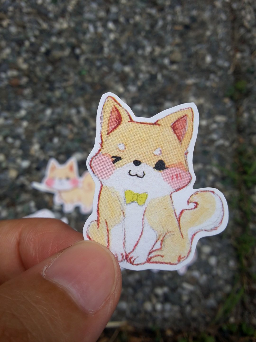 柴犬山崎阿柴贴纸（六入一组） - 贴纸 - 纸 金色