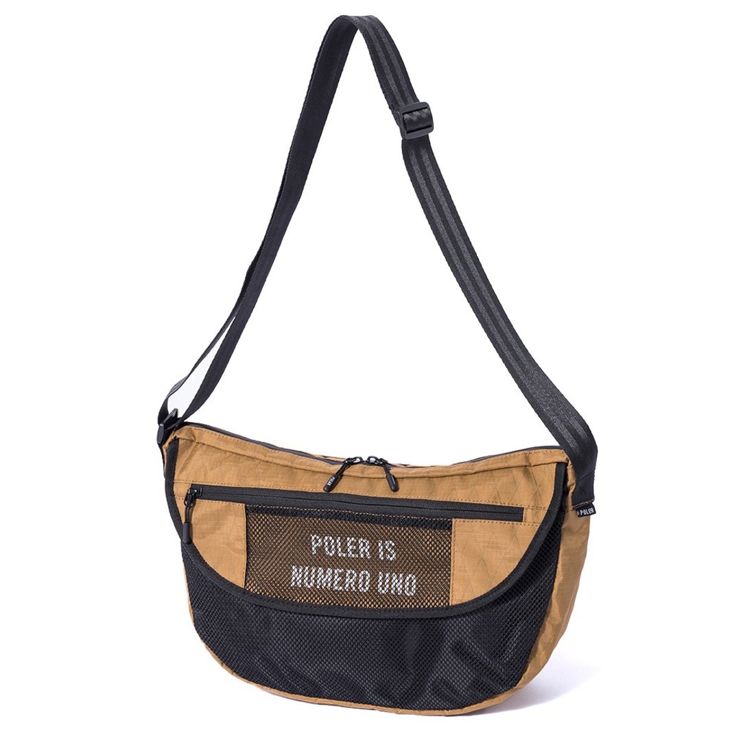 日本限定 POLER X-CLOTH MESSENGER 中型邮差包 / 侧背包 / 狼棕 - 侧背包/斜挎包 - 尼龙 咖啡色