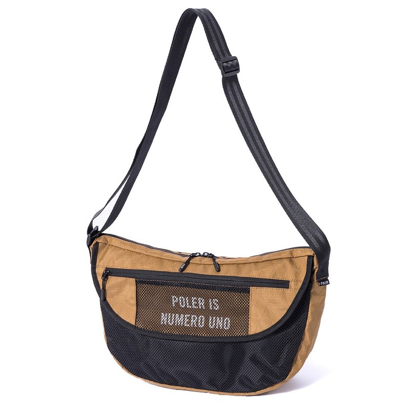 日本限定 POLER X-CLOTH MESSENGER 中型邮差包 / 侧背包 / 狼棕 - 侧背包/斜挎包 - 尼龙 咖啡色
