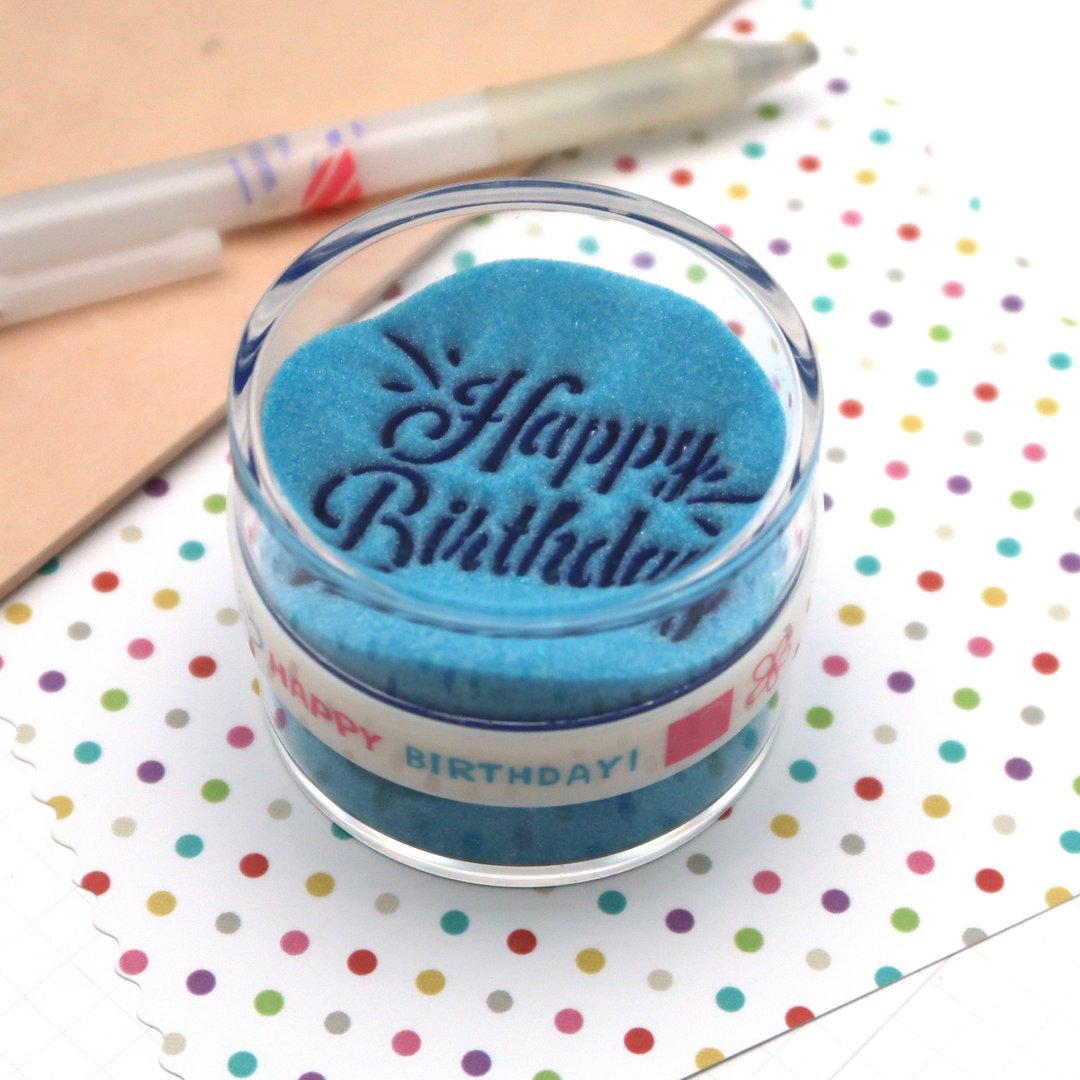 【生日礼物】蓝色生日快乐Happy Biryhday/礼物 双面沙漏 - 摆饰 - 压克力 粉红色